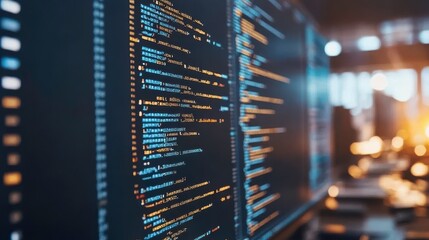 Animated Software Development Scene with IDE Display