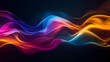 © Moddy - Abstract Flow: Vibrant Hues Dance in the Dark