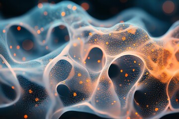 Poster - Abstract waves of light and color create a dynamic, ethereal visual effect.