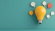 © oksa_studio - Light bulb generating innovative ideas and speech bubbles symbolizing brainstorming