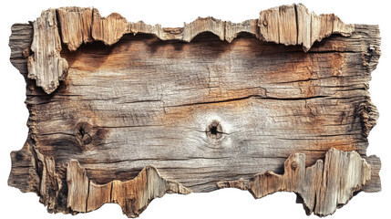 Aufkleber - Rustic Torn Wooden Frame Illustration