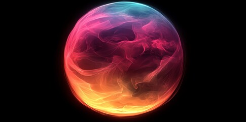 Poster - A vibrant, swirling orb of colors resembling a cosmic or ethereal sphere.