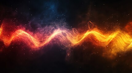 Poster - A vibrant wave of colorful energy and light, representing dynamic movement and creativity.