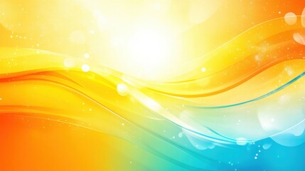 Summer abstract background. Featuring bright oranges, yellows, and blues. Highlighting warmth, vacation, and fun. Ideal for summer events