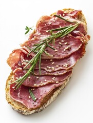 Wall Mural - Meat and Rosemary on Bread