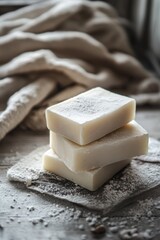 Wall Mural - Soap Bars on Wooden Table