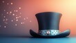 © Artittaya - Elegant black top hat with metallic embellishments on a gradient background