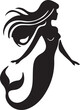 © Nizam - Mermaid Silhouette Vector Icon Illustration - Beautiful & Editable Design