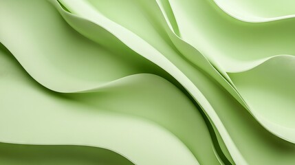 Wall Mural - modern wavy green background – simple abstract design with smooth waves for graphic design, web desi