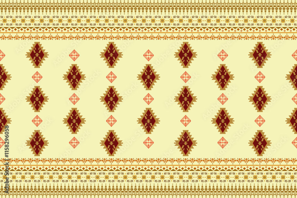 Ethnic geometric oriental traditional Aztec Boho seamless pattern ...