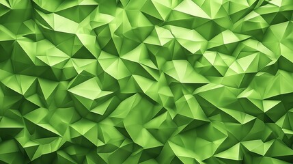 Wall Mural - vibrant abstract polygonal geometric background with multiple shades of green and modern design elem