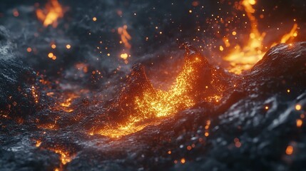 Digital Backend Technology Concept with Particle Background