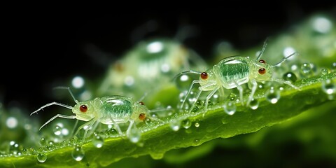 Poster - dew drops on a leaf