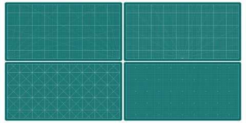 Blueprint grid paper background vector. Wireframe texture for business and tech projects. Includes metric scale cutting mat design for notes and graphs.