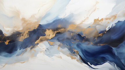 Aufkleber -  Marble effect background. Fluid art texture. Backdrop with abstract mixing paint effect. Mixed paints for interior poster.
