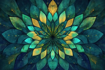 Poster - Intricate pattern of overlapping peacock feathers with vibrant colors and ample space for personalized text. Generative AI