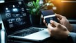 © Siripong - Digital communication action office technology interactions modern workspace close-up view information exchange