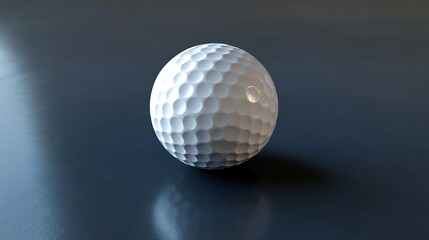 Canvas Print - Simple yet stylish golf ball on an elegant dark blue surface