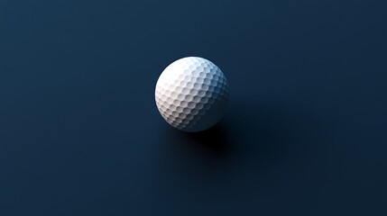 Canvas Print - Sleek and modern golf ball positioned on a gradient dark blue backdrop