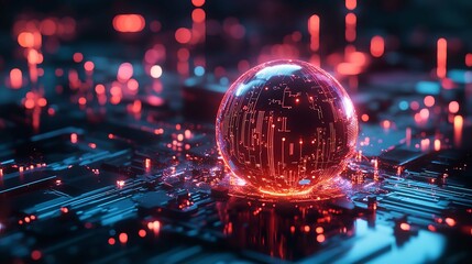 Vector Abstract Background with Technology Circuit Design