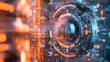 © Best_Seller - abstract technology concept cyber security with circle metals lock hi tech background