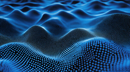 Wall Mural - abstract technology futuristic concept world circle dot blue digital on hi tech future blue backgrou