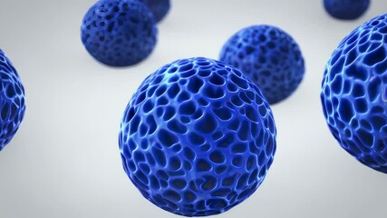 Canvas Print - blue spheres with pores