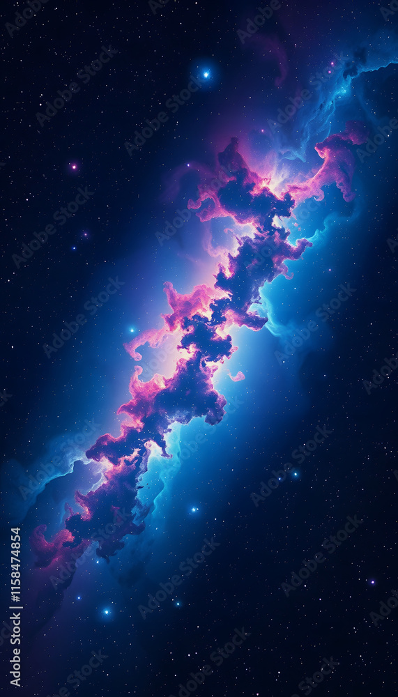 A cosmic nebula in deep space, showcasing the stunning beauty of the ...