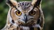 © Grzegorz Kuczynski - A close-up of an owl's intense orange eyes and intricate feather details, set against a natural background.