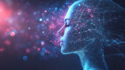 Abstract health science consist health plus digital technology concept  modern medical on hi tech future blue background.