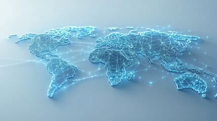 Wall Mural - globe interconnected with glowing networks,circuit boards,global technology and digital networks,ear