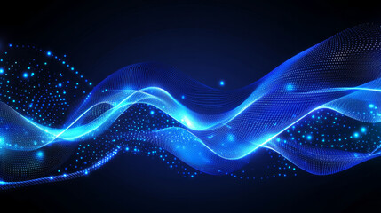 Abstract Modern connection science technology dots and lines systems connecting geometric blue future technology modern background, Vector illustration