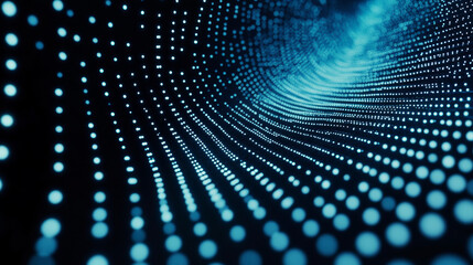 Wall Mural - abstract technology futuristic concept circle dot blue digital on hi tech future blue background net