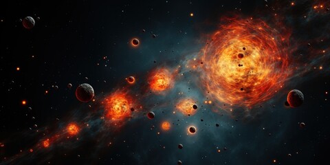 Wall Mural - explosion of space