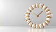 © VANATSANUN - Stylish clock design with a unique circular shape and elegant colors.