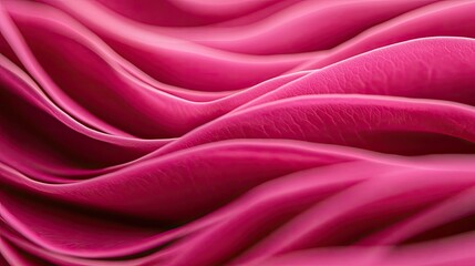 Fototapete - Rose leaves abstract background concept. Close-up view of wavy pink paper texture creating a vibrant, flowing effect.