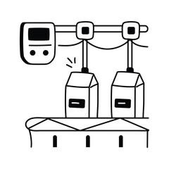 Wall Mural - Take a look at this amazing icon of milk filling machine