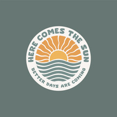 Vintage surf design template for surf club, surf shop, surf merch.