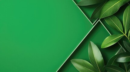 Poster - Sage leaves abstract background concept. Vibrant green leaves with a minimalist background creating a fresh atmosphere.