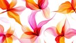 © sasisom - A vibrant abstract floral design arranged in seamless format as a vector background, with a white backdrop.