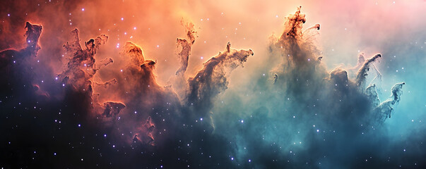 Wall Mural - beautiful nebula mist in the space