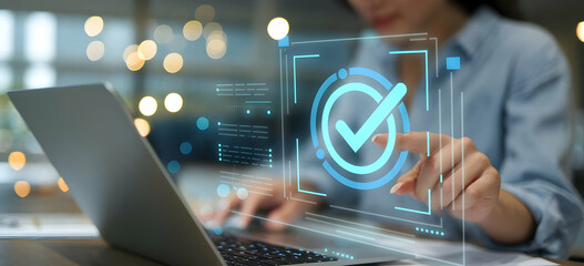 businessman pushing a SEO button on a touch screen interface