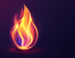 Poster - Fiery Abstract Flame