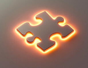 Poster - Glowing Puzzle Piece