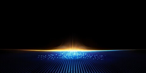 Black background with a bright blue and yellow spot