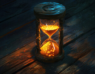 Wall Mural - Glowing Hourglass