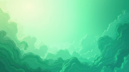 Wall Mural - Abstract Green Cloudscape Background - Abstract backgrounds