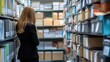 © Vadym - Archivist in a meticulously organized storage room