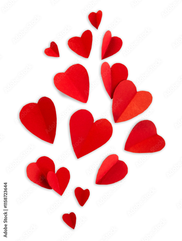 Premium PNG I Aesthetic Red Hearts