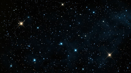 Wall Mural - scenic view of a cluster of sparkling star-like lights in vast dark space